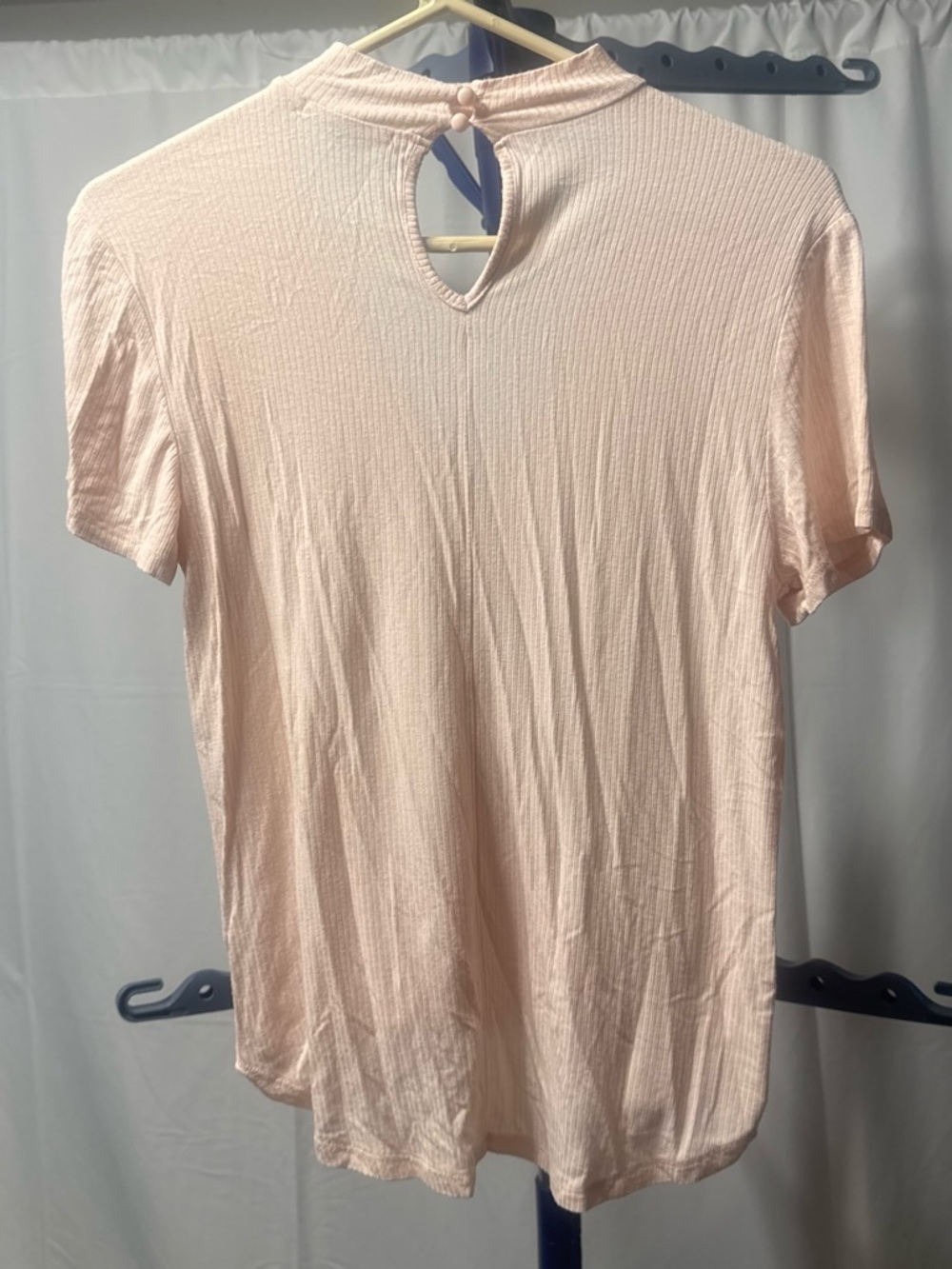 Women's Light Pink Short Sleeve Knit Shirt